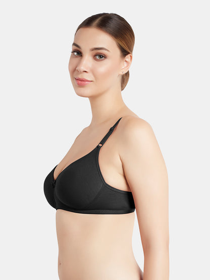 Padded Wirefree Medium Coverage Polyester T-Shirt Bra with Adjustable Straps and U-Back – T3