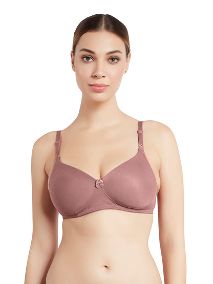 Padded Wirefree Medium Coverage Polyester T-Shirt Bra with Adjustable Straps and U-Back – T3