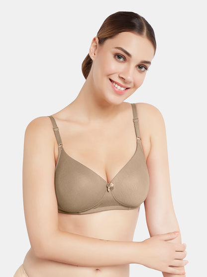 Padded Wirefree Medium Coverage Polyester T-Shirt Bra with Adjustable Straps and U-Back – T3
