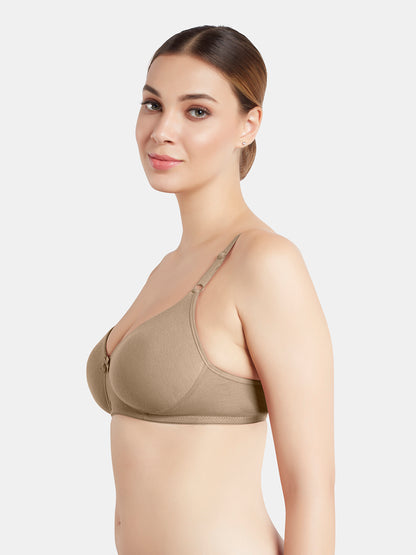Padded Wirefree Medium Coverage Polyester T-Shirt Bra with Adjustable Straps and U-Back – T3