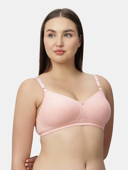 Thickly Padded Medium Coverage Wirefree Cotton T-Shirt Bra – SMT017