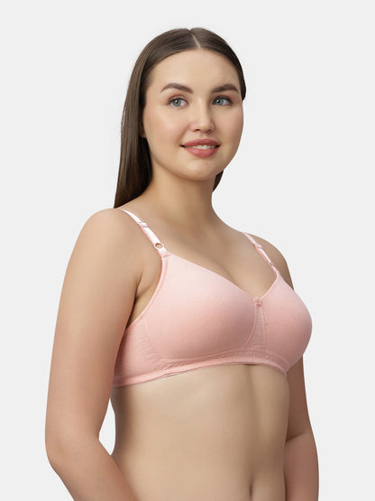 Thickly Padded Medium Coverage Wirefree Cotton T-Shirt Bra – SMT017