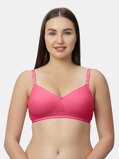 Thickly Padded Medium Coverage Wirefree Cotton T-Shirt Bra – SMT017