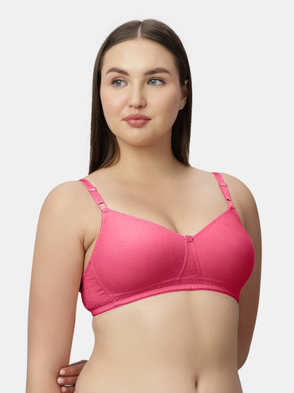 Thickly Padded Medium Coverage Wirefree Cotton T-Shirt Bra – SMT017