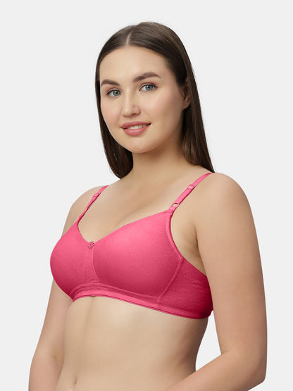 Thickly Padded Medium Coverage Wirefree Cotton T-Shirt Bra – SMT017