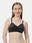 Non Padded Embroidered Cotton Bra WireFree Medium Coverage Adjustable Straps Hook and Eye Closure - Unique