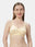 Non Padded Embroidered Cotton Bra WireFree Medium Coverage Adjustable Straps Hook and Eye Closure - Unique