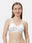 Non Padded Embroidered Cotton Bra WireFree Medium Coverage Adjustable Straps Hook and Eye Closure - Unique