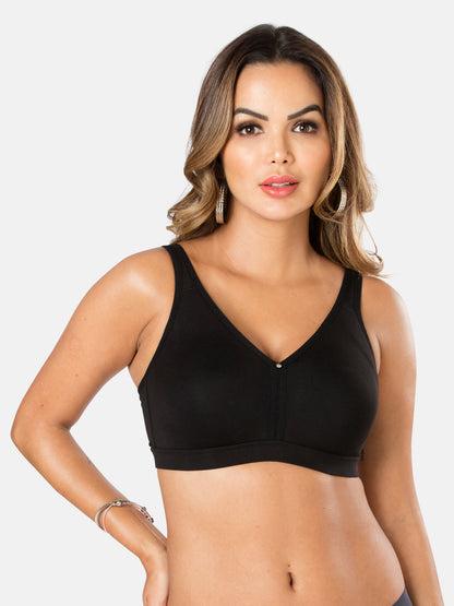 Ultimo-Non-Padded-Bra-with-Full-Coverage-Elizabeth-Black-Front