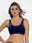 Lightly Padded Wirefree Nylon Spandex Full Coverage Sports Bra with Adjustable Straps – Veda