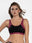 Lightly Padded Wirefree Nylon Spandex Full Coverage Sports Bra with Adjustable Straps – Veda