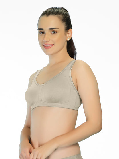 Non-Padded Moulded Full Coverage Bra with Broad Straps – SMT020