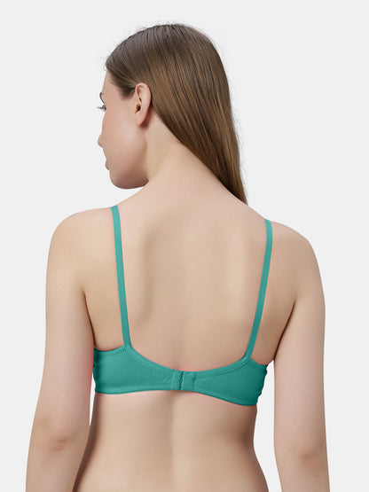Non-Padded Wirefree Cotton-Polyester Medium Coverage Everyday Bra with Adjustable Straps – VIOLET