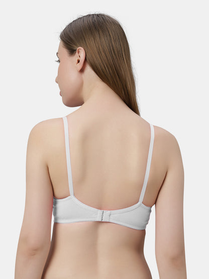 Non-Padded Wirefree Cotton-Polyester Medium Coverage Everyday Bra with Adjustable Straps – VIOLET