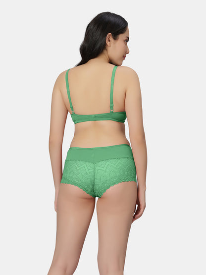 Non Padded Medium Coverage Wirefree Lace Lingerie Set with Adjustable Straps – VOLTAGE