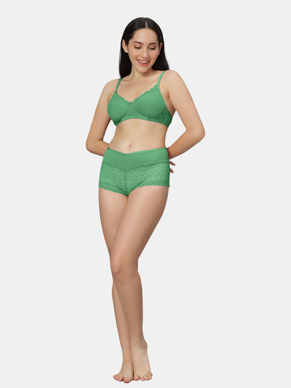 Non Padded Medium Coverage Wirefree Lace Lingerie Set with Adjustable Straps – VOLTAGE