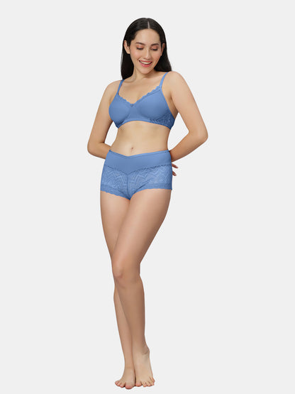 Non Padded Medium Coverage Wirefree Lace Lingerie Set with Adjustable Straps – VOLTAGE