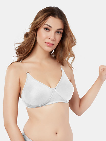 Non Padded Wirefree Cotton Polyester Moderate Coverage Minimizer Bra with Detachable Straps – CATWALK