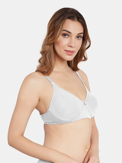 Non Padded Wirefree Cotton Polyester Moderate Coverage Minimizer Bra with Detachable Straps – CATWALK