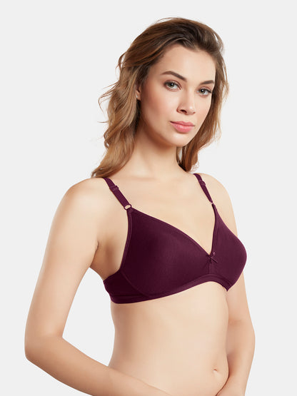 Non Padded Wirefree Medium Coverage Polyester Cotton Everyday Bra with Adjustable Straps – OMANIA