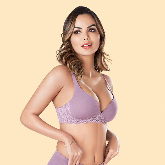 Wire-Free-Bra-with-Plunge-Neck-for-Women-Victoria-Front-Burgandy