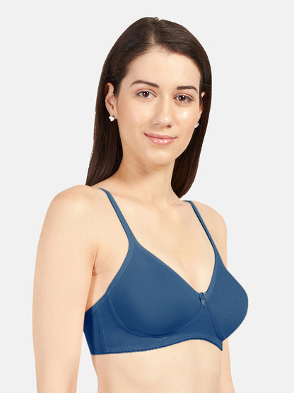 Wirefree-Non-Padded-Breathable-Cotton-Medium-Coverage-Everyday-Bra–Summer-RoyalBlue-Left