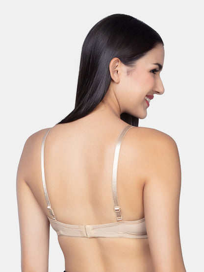 Lightly Padded Wirefree Nylon Moderate-Coverage T-Shirt Bra with Adjustable Straps – Yana