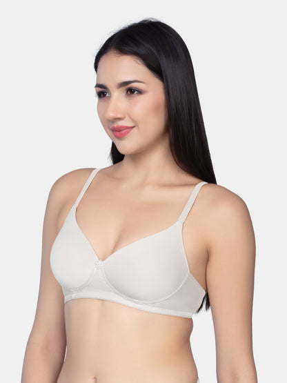 Lightly Padded Wirefree Nylon Moderate-Coverage T-Shirt Bra with Adjustable Straps – Yana
