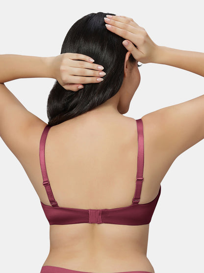 Lightly Padded Wirefree Soft Nylon T-Shirt Bra with Side Boning and Semi-Detachable Straps – ZIL