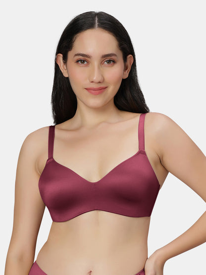 Lightly Padded Wirefree Soft Nylon T-Shirt Bra with Side Boning and Semi-Detachable Straps – ZIL