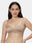 Lightly Padded Wire Free Soft Nylon T Shirt Bra with Side Boning and Semi Detachable Straps - Zil