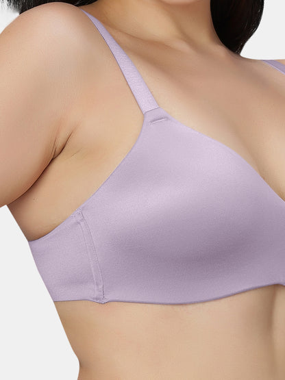 Lightly Padded Wirefree Soft Nylon T-Shirt Bra with Side Boning and Semi-Detachable Straps – ZIL