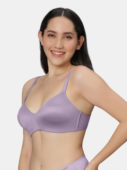 Lightly Padded Wirefree Soft Nylon T-Shirt Bra with Side Boning and Semi-Detachable Straps – ZIL