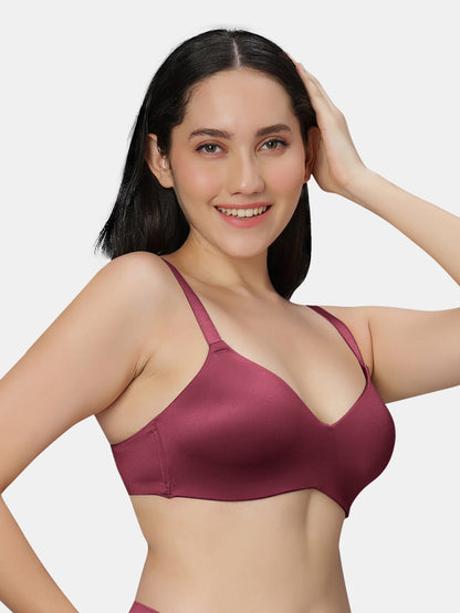 Lightly Padded Wirefree Soft Nylon T-Shirt Bra with Side Boning and Semi-Detachable Straps – ZIL