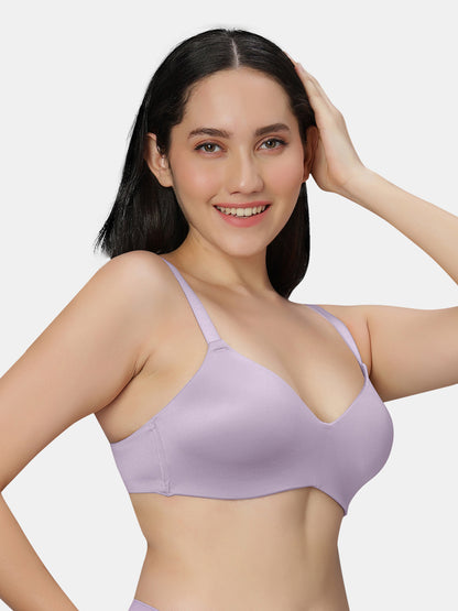 Lightly Padded Wirefree Soft Nylon T-Shirt Bra with Side Boning and Semi-Detachable Straps – ZIL