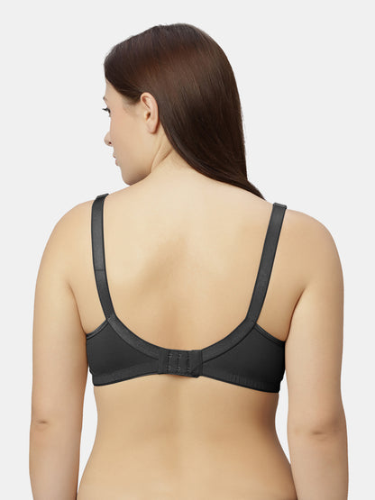 Full-Coverage Minimizer Cotton Bra with Non-Padded Wire-Free Design and Adjustable Straps - Zoya