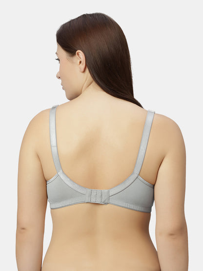 Full-Coverage Minimizer Cotton Bra with Non-Padded Wire-Free Design and Adjustable Straps - Zoya