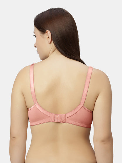 Full-Coverage Minimizer Cotton Bra with Non-Padded Wire-Free Design and Adjustable Straps - Zoya