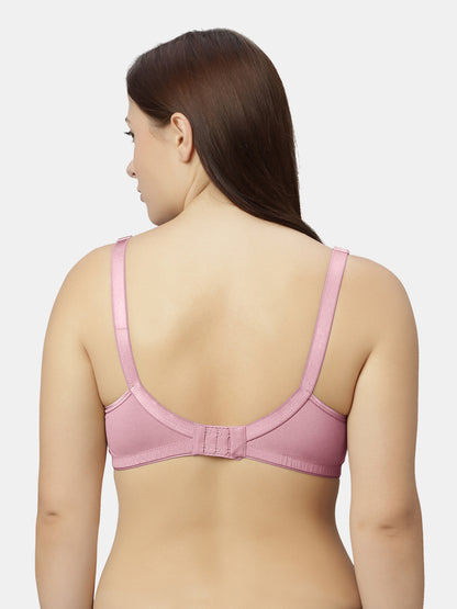 Full-Coverage Minimizer Cotton Bra with Non-Padded Wire-Free Design and Adjustable Straps - Zoya