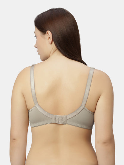 Full-Coverage Minimizer Cotton Bra with Non-Padded Wire-Free Design and Adjustable Straps - Zoya