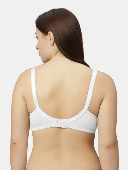 Full-Coverage Minimizer Cotton Bra with Non-Padded Wire-Free Design and Adjustable Straps - Zoya