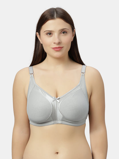 Full-Coverage Minimizer Cotton Bra with Non-Padded Wire-Free Design and Adjustable Straps - Zoya