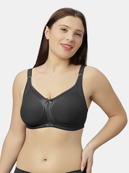 Full-Coverage Minimizer Cotton Bra with Non-Padded Wire-Free Design and Adjustable Straps - Zoya