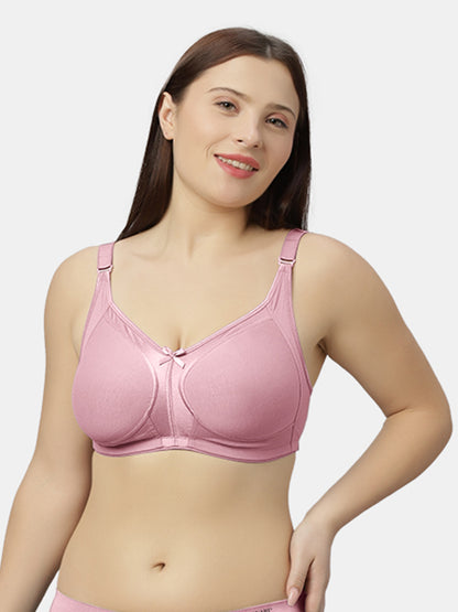 Full-Coverage Minimizer Cotton Bra with Non-Padded Wire-Free Design and Adjustable Straps - Zoya