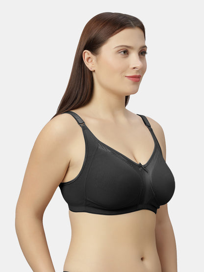 Full-Coverage Minimizer Cotton Bra with Non-Padded Wire-Free Design and Adjustable Straps - Zoya
