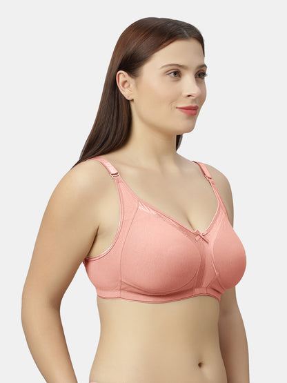 Full-Coverage Minimizer Cotton Bra with Non-Padded Wire-Free Design and Adjustable Straps - Zoya