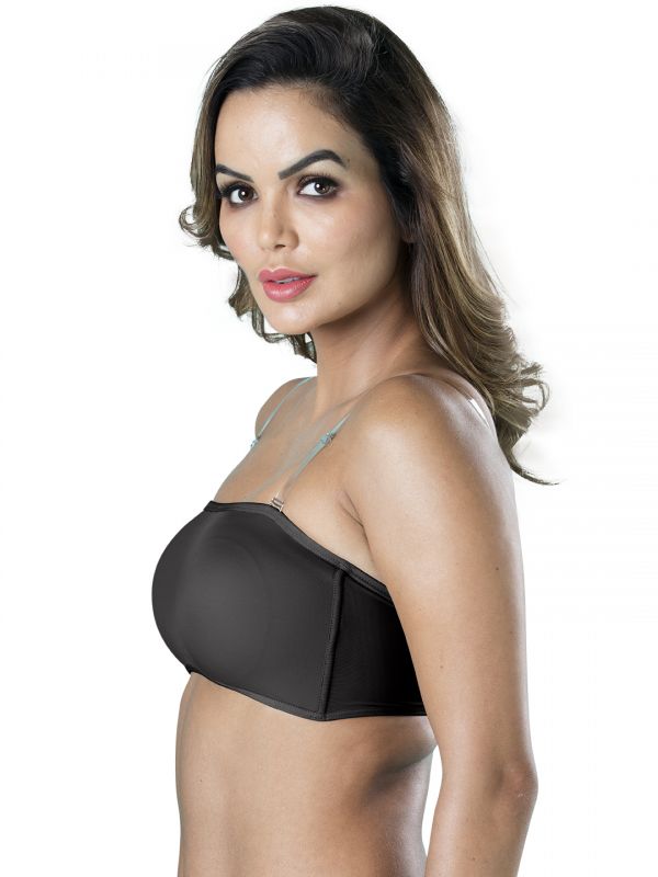 Sonari Prettycat Tube Bra for Women's |Non Wired, Detachable Straps, Seamless Soft Cup, Removable Padding, Side Bone Supper Support, Smooth Stick|