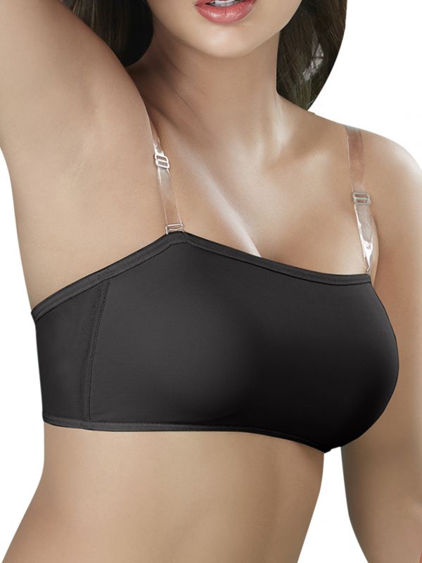 Sonari Prettycat Tube Bra for Women's |Non Wired, Detachable Straps, Seamless Soft Cup, Removable Padding, Side Bone Supper Support, Smooth Stick|